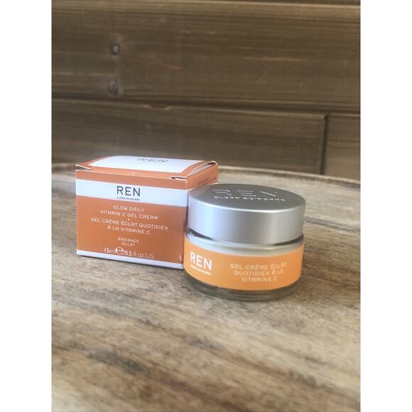 REN Clean Skincare - Glow Daily Vitamin C Gel Cream - 0.50 oz - New In Box - Picture 1 of 6